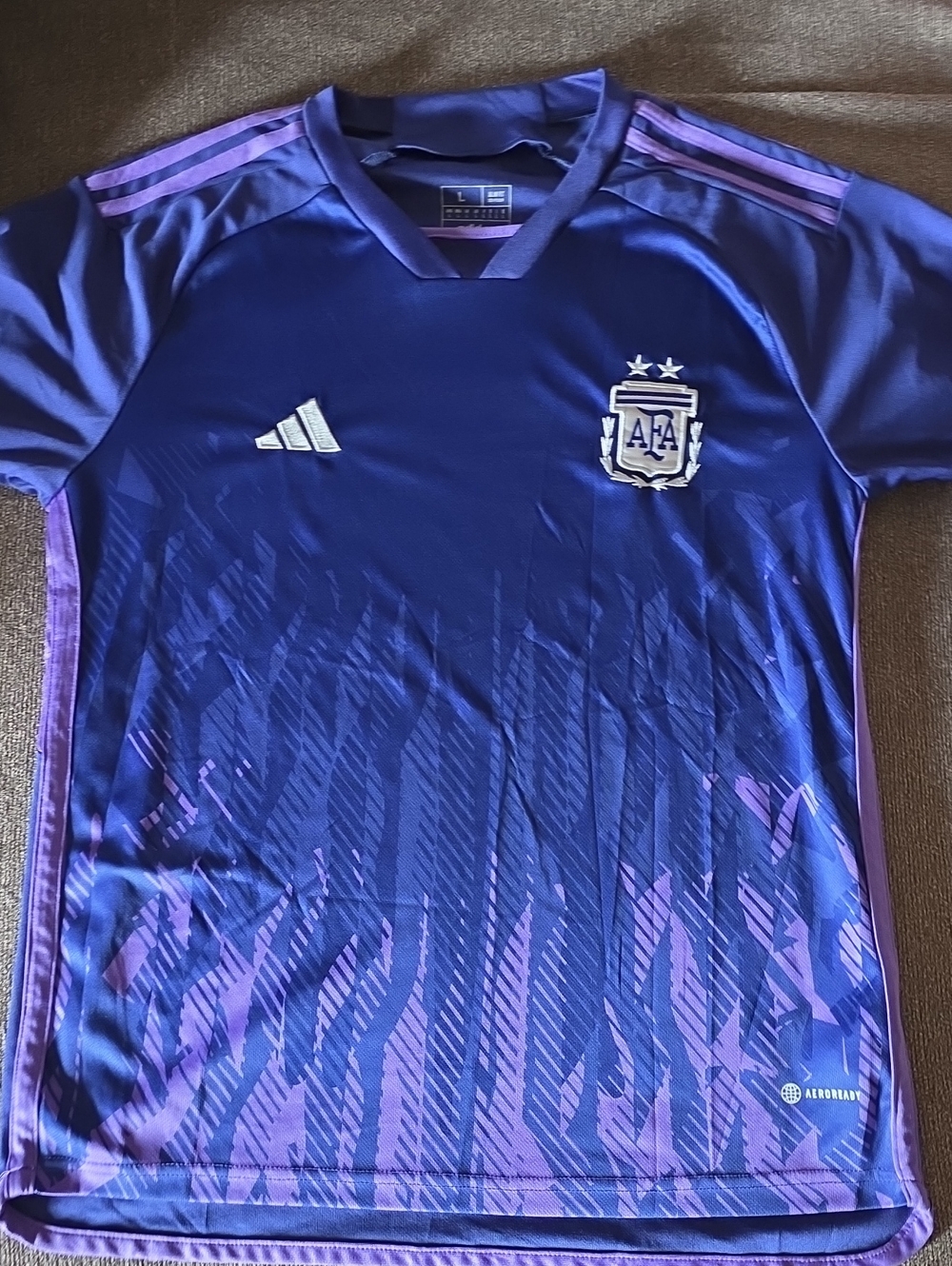Adidas Argentina 2022 World Cup Away Soccer Jersey Kit Mens L